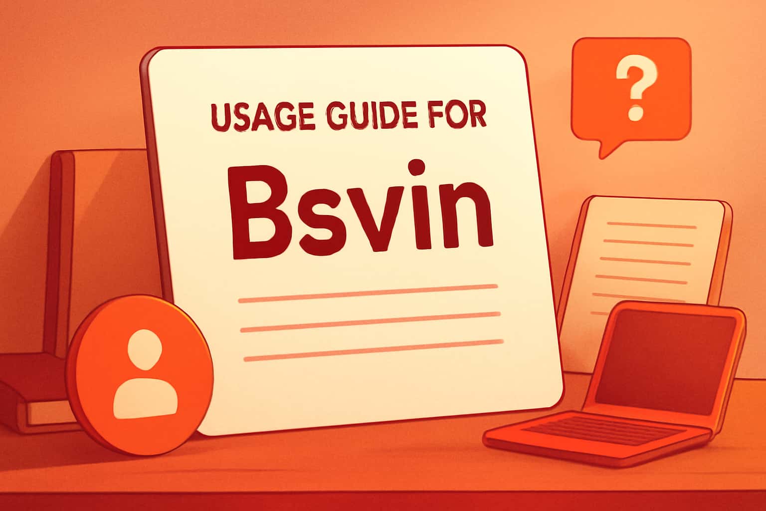 Informational scene illustrating usage guide for Bsvin with key details.