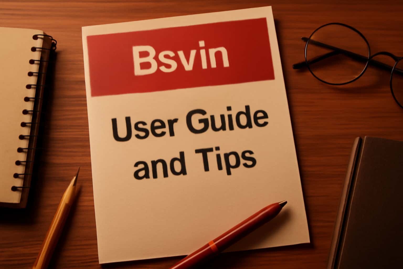 Informational scene depicting Bsvin User Guide and Tips.