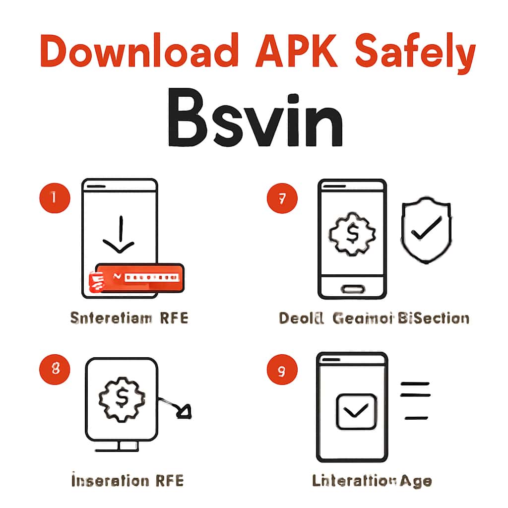 Diagram illustrating the installation steps for Download Bsvin APK.