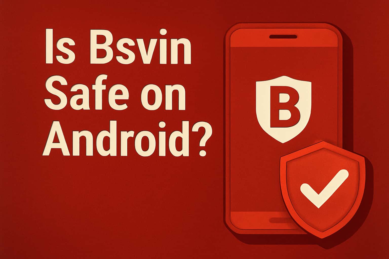 Informational scene discussing the safety of Bsvin on Android.