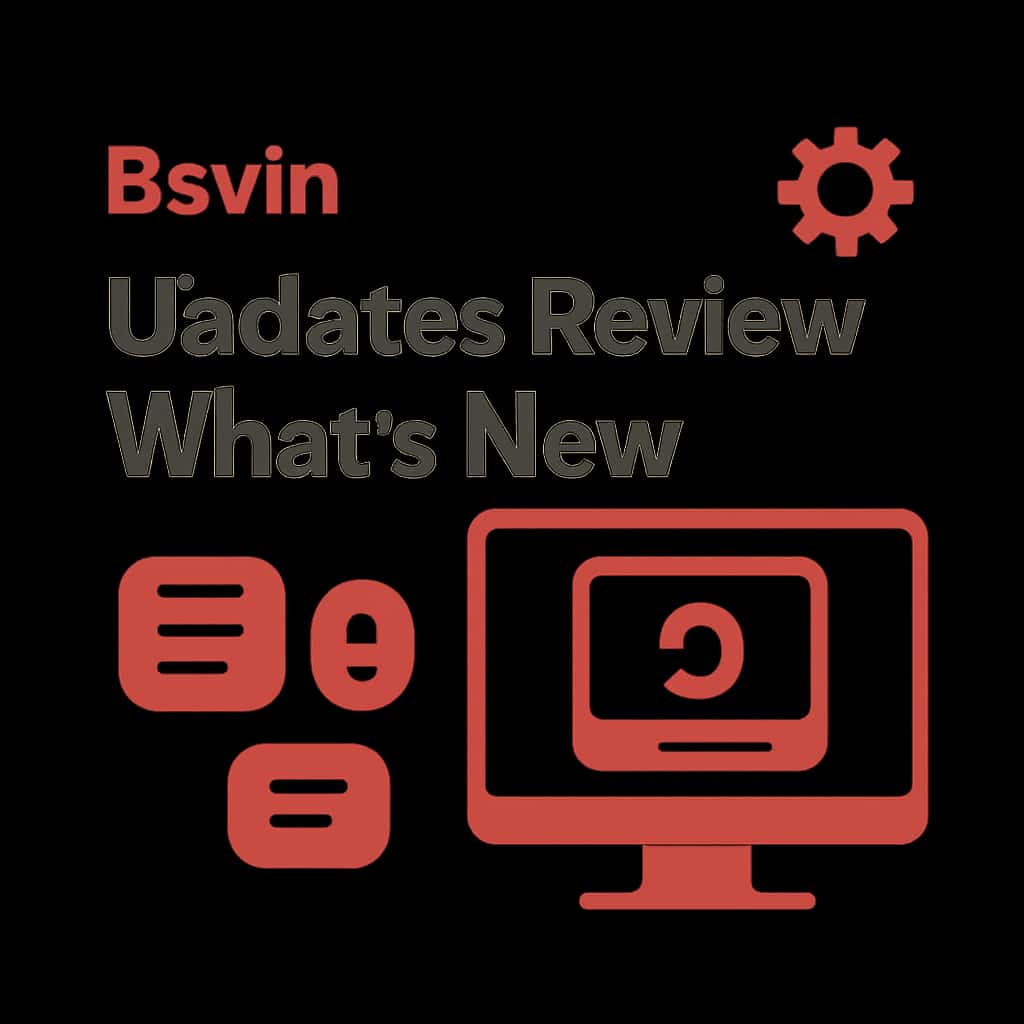 Diagram illustrating Bsvin Updates Review features.