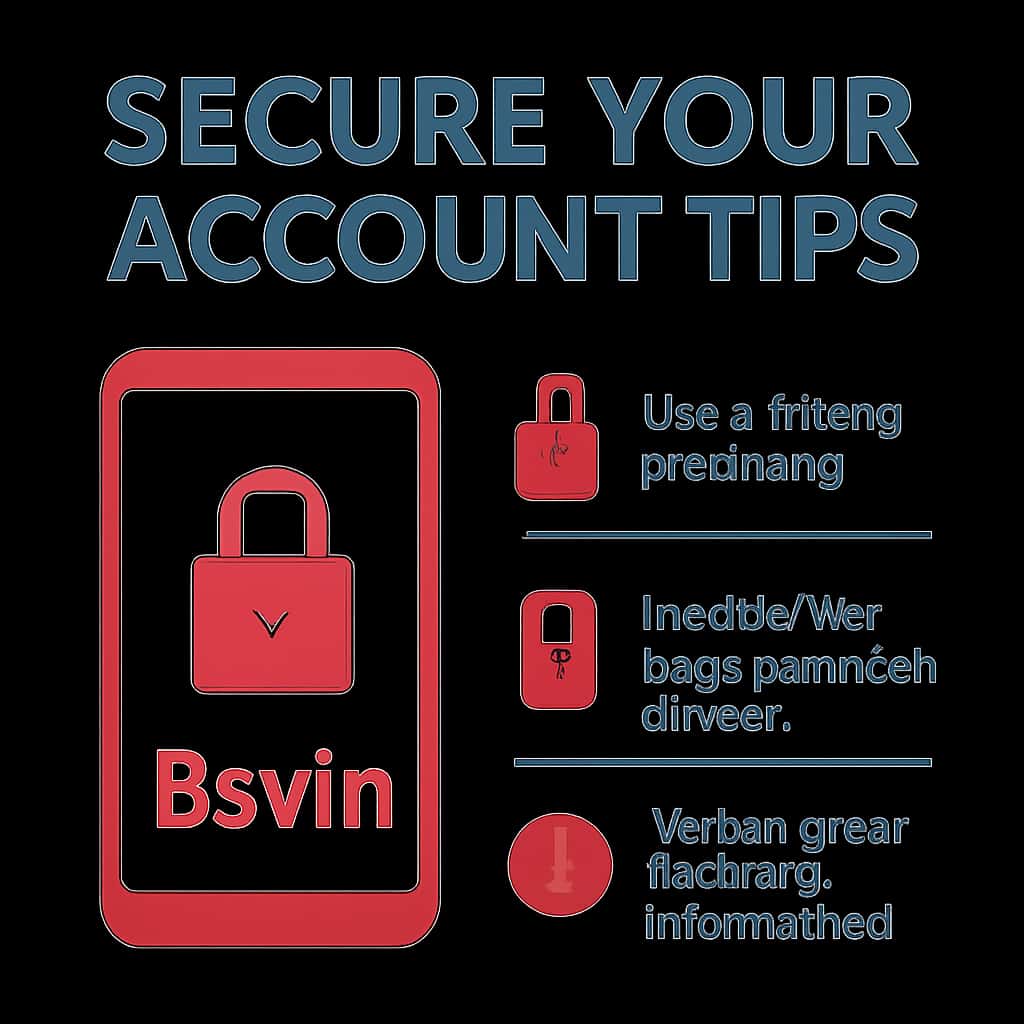 An educational diagram illustrating account security measures for Bsvin.