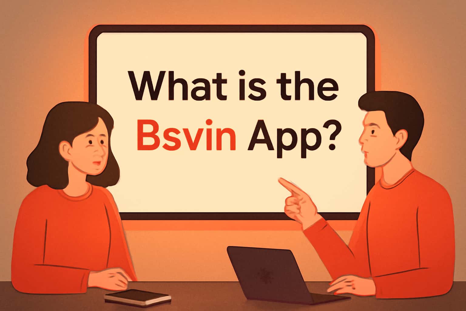 Informational scene about the Bsvin App.